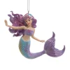 Enchanting Purple Tail Mermaid Ornament, 4.5" Resin, E0985<Kurt Adler Hot