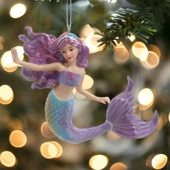 Enchanting Purple Tail Mermaid Ornament, 4.5" Resin, E0985<Kurt Adler Hot