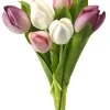 Eve Mixed Dutch Tulips Pink White Purple 19"< Hot