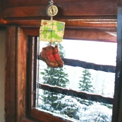 Explorer's Hiking Boot & Map Ornament< Sale