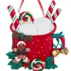 Family of 2 Mug with Marshmallows Personalized Ornament - 2 Names Hand Personalized<Kurt Adler Clearance