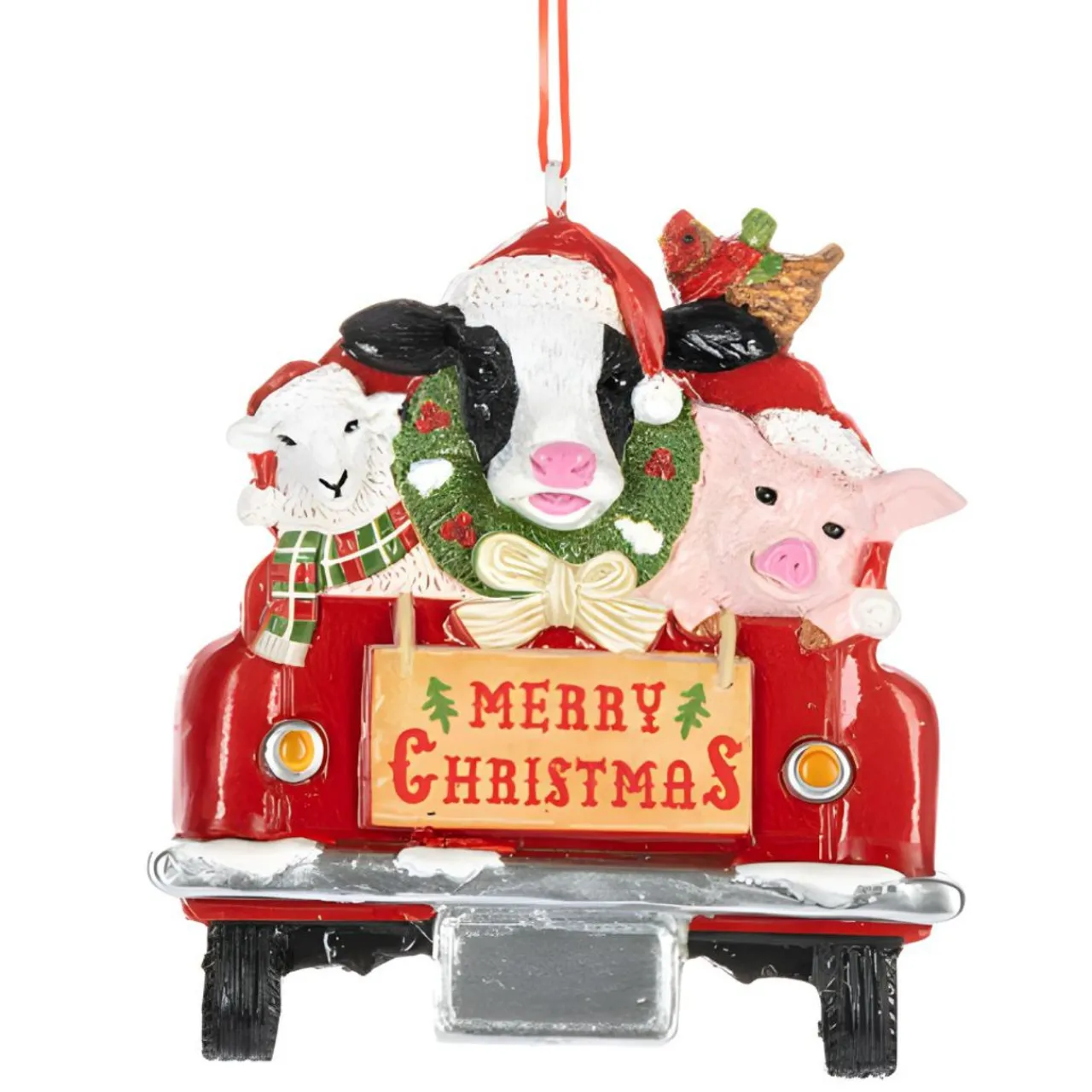 Farm Friends in Truck Christmas Ornament< Outlet