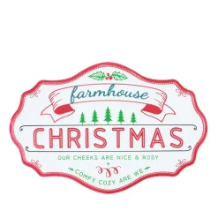 Farmhouse Christmas Metal Sign< Online