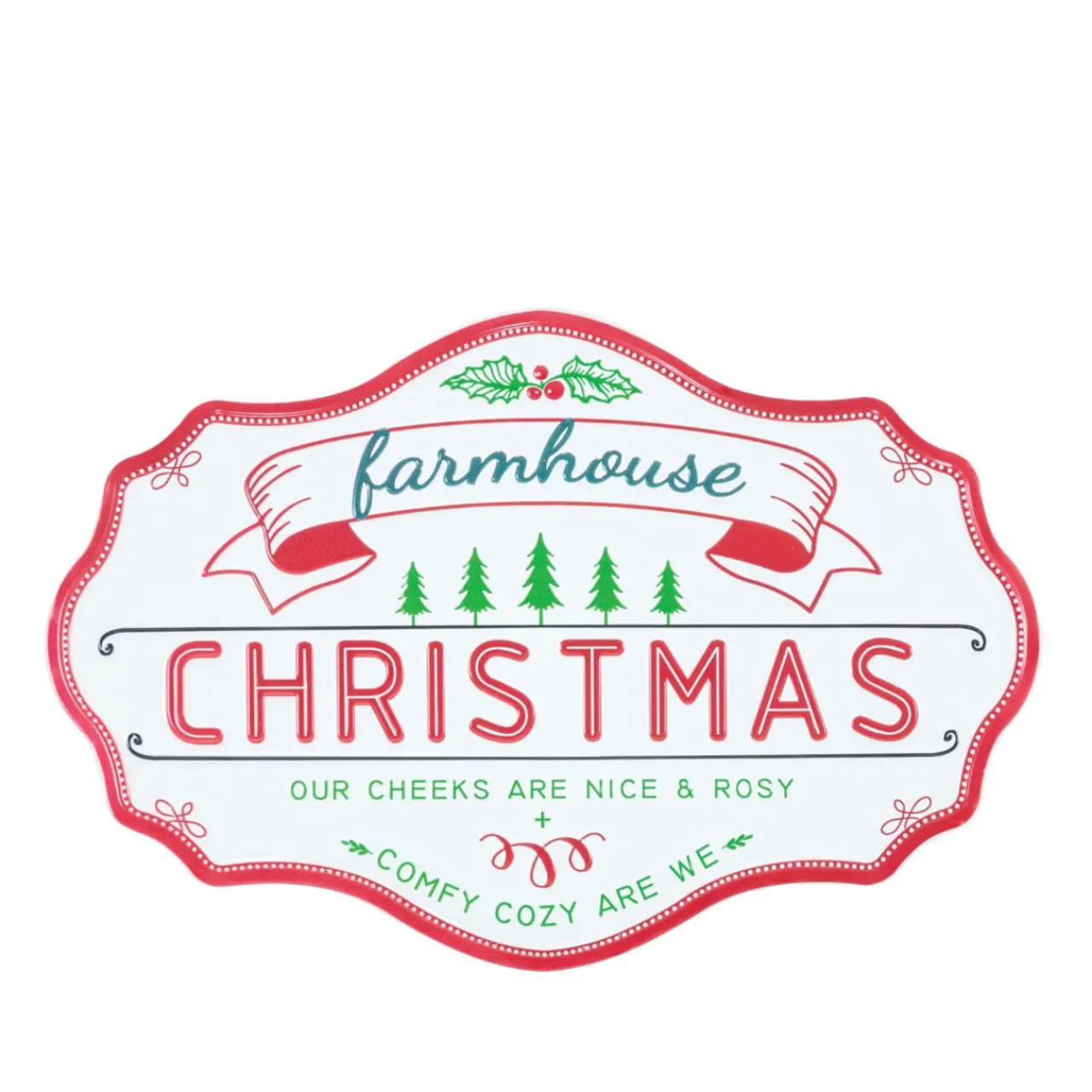 Farmhouse Christmas Metal Sign< Online
