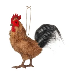 Faux Fur Rooster Ornament< Fashion