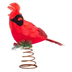 Feather Cardinal Tree Topper< Hot
