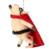 Felt Flying Pig Superhero Ornament< Hot