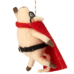Felt Flying Pig Superhero Ornament< Hot