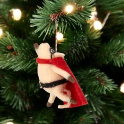 Felt Flying Pig Superhero Ornament< Hot