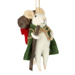 Felt Hiking Mouse Ornament< Hot