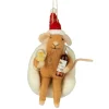 Felt Mouse Ornament with Wine Bottle & Glass< Outlet