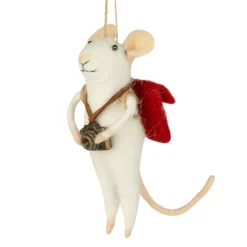 Felt Photographer Mouse Ornament with Camera< Clearance