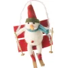 Felt Snowman Sitting On A Ski Lift Ornament< Sale