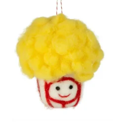 Felt Yellow Popcorn in Box Ornament< Discount