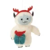 Felt Yeti Ornament with Red Antlers< Outlet