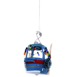 Festive Blue Ski Slope Gondola Ornament<Cody Foster & Co. Fashion