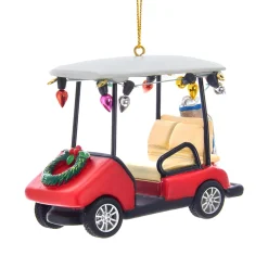 Festive Golf Cart with Wreath Ornament<Kurt Adler New