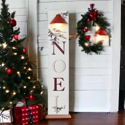 40 Festive NOEL Lighted Wooden Sign< New