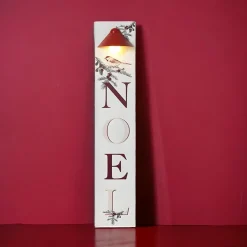 40 Festive NOEL Lighted Wooden Sign< New