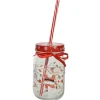 Festive Santa Mason Jar With Lid< New
