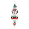 Festive Snowman Finial Ornament< New