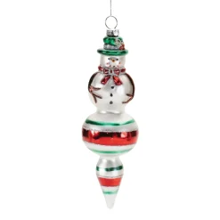 Festive Snowman Finial Ornament< New