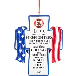 Firefighter Courage & Protection Cross Ornament< Outlet