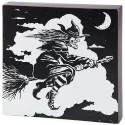 Flying Witch Block Sign< Sale