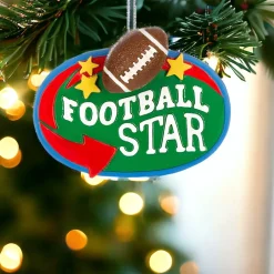 Football Star Sport Ball Ornament< New