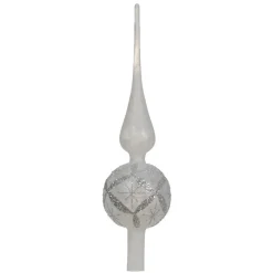 Frosted Glass Finial Tree Topper< Clearance