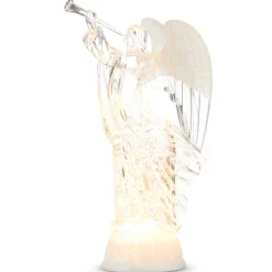 Frosted Lit Swirling Glitter Angel< Outlet