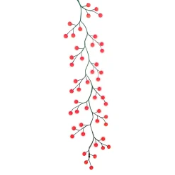 6Ft Red Cotton Ball LED Garland<Kurt Adler Outlet