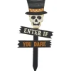 3ft Skeleton Enter if you date Halloween Yard Sign< Clearance