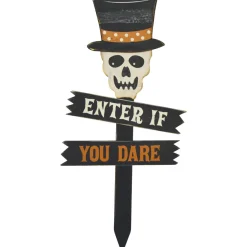 3ft Skeleton Enter if you date Halloween Yard Sign< Clearance