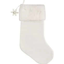 Fur Snowflake Christmas Stocking< Sale