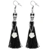 Ganz - Black Dia de los Muertos Tassel Earring< New