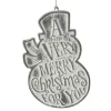 Ganz - Embossed Snowman with Text Ornament< Hot