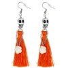 Ganz - Orange Dia de los Muertos Tassel Earring< Discount