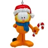 Garfield with Candy Cane Blow Mold Ornament<Kurt Adler Discount