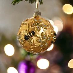 Gilded Bee Ball Ornament< Online