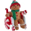 Gingerbread Kid with Peppermint Wheelchair Ornament<Kurt Adler Sale