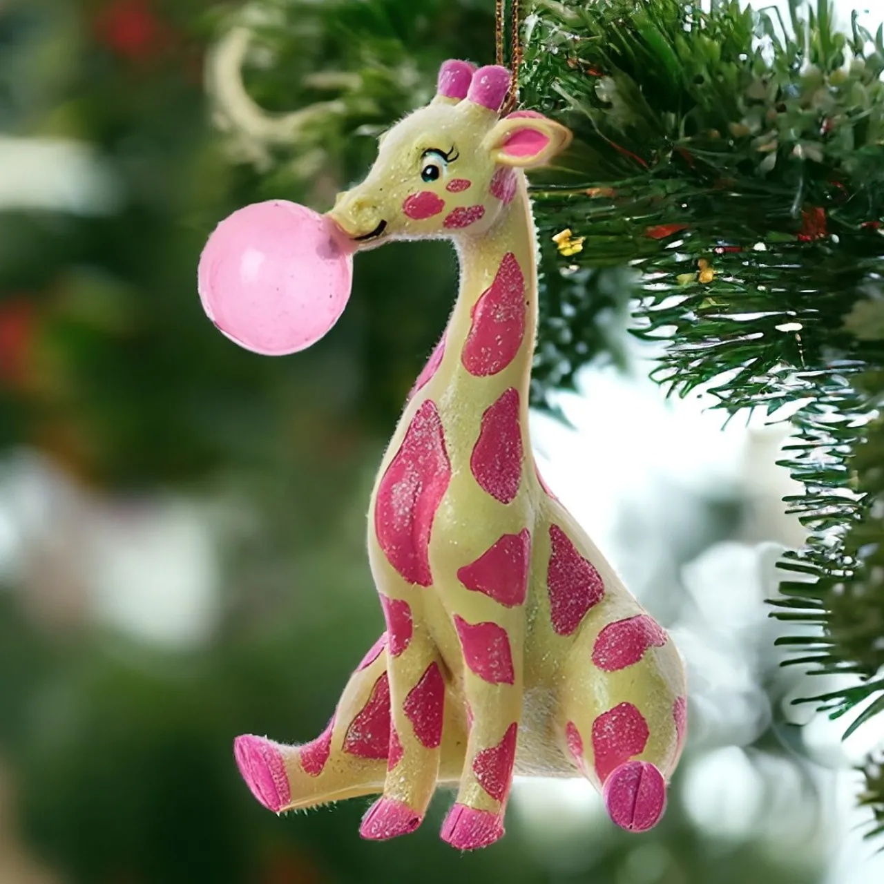 Giraffe Bubblegum Ornament<Kurt Adler Online