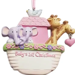 Girls Baby's 1st Personalized Christmas Ornament<Kurt Adler New