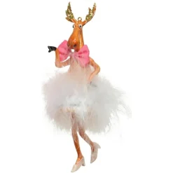 Glass Ballerina Deer Ornament< Clearance