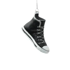 Glass Black High Top Sneaker Ornament< New