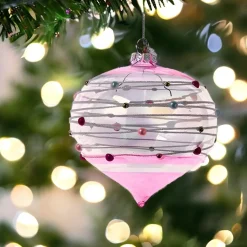 Glass Bubblegum Finial Ornament<Kurt Adler Best