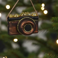Glass Camera Ornament< Clearance