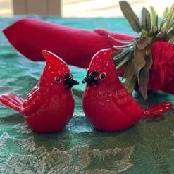 Glass Cardinal Salt and Pepper Shaker Set< Online