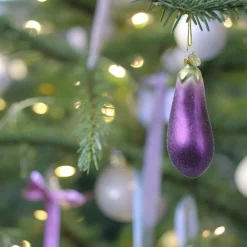 Glass Eggplant Ornament< Clearance