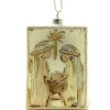 Glass Holy Family Ornament< New